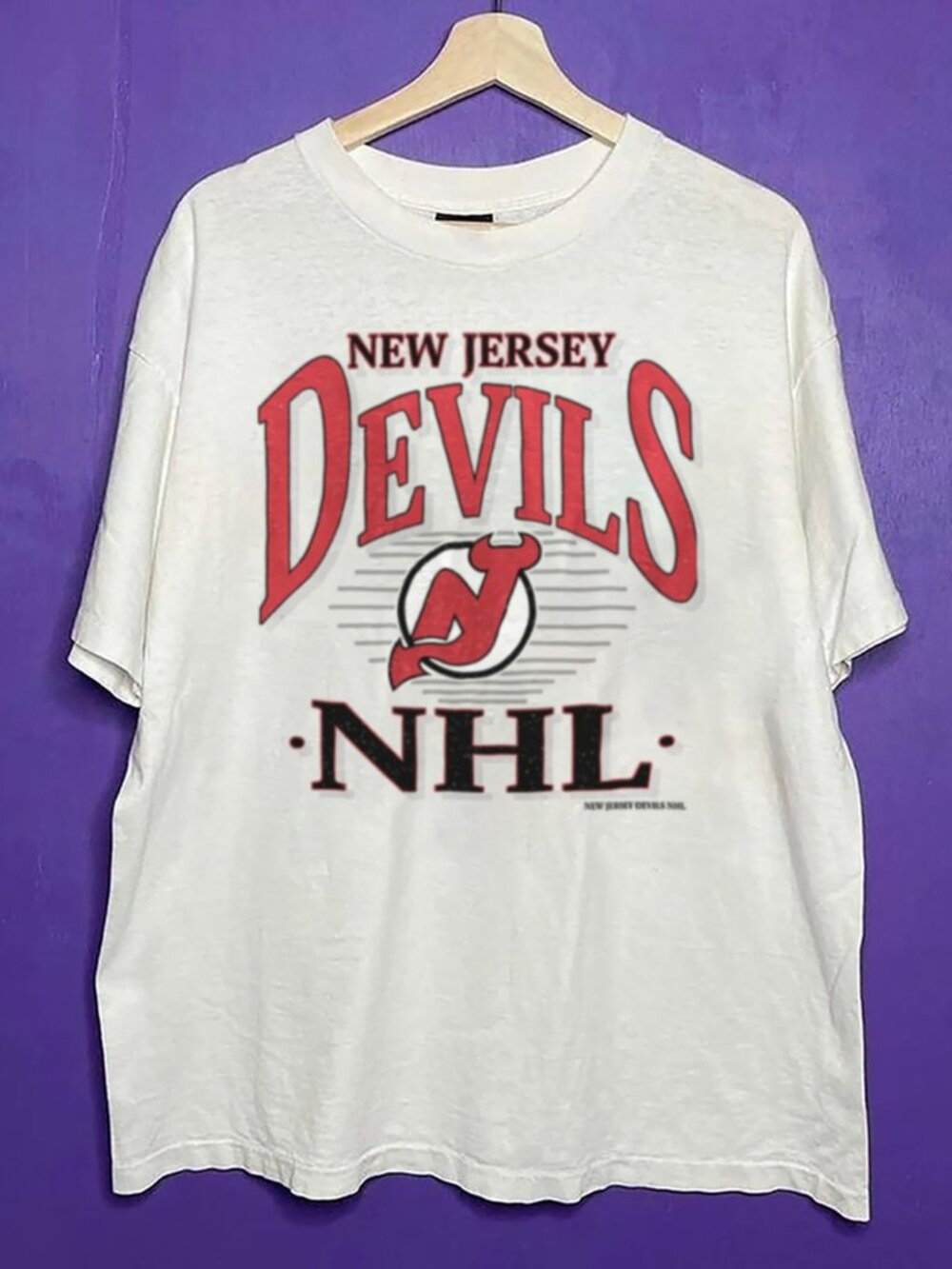 Vintage 90s New Jersey Devils Logo Shirt, New Jersey Devils NHL Unisex Shirt Tee